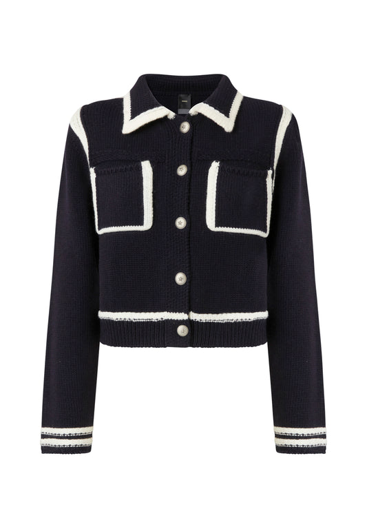 SULCIS CARDIGAN CORDONETTO - PINKO