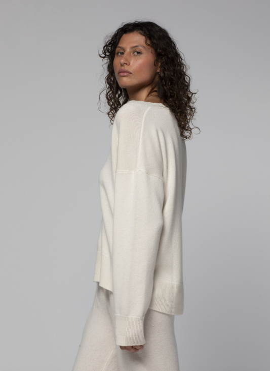 PULL COL V ML AVEC TORSADES - MAX&MOI