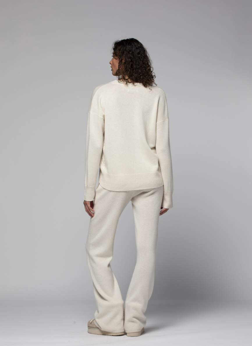 PULL COL V ML AVEC TORSADES - MAX&MOI