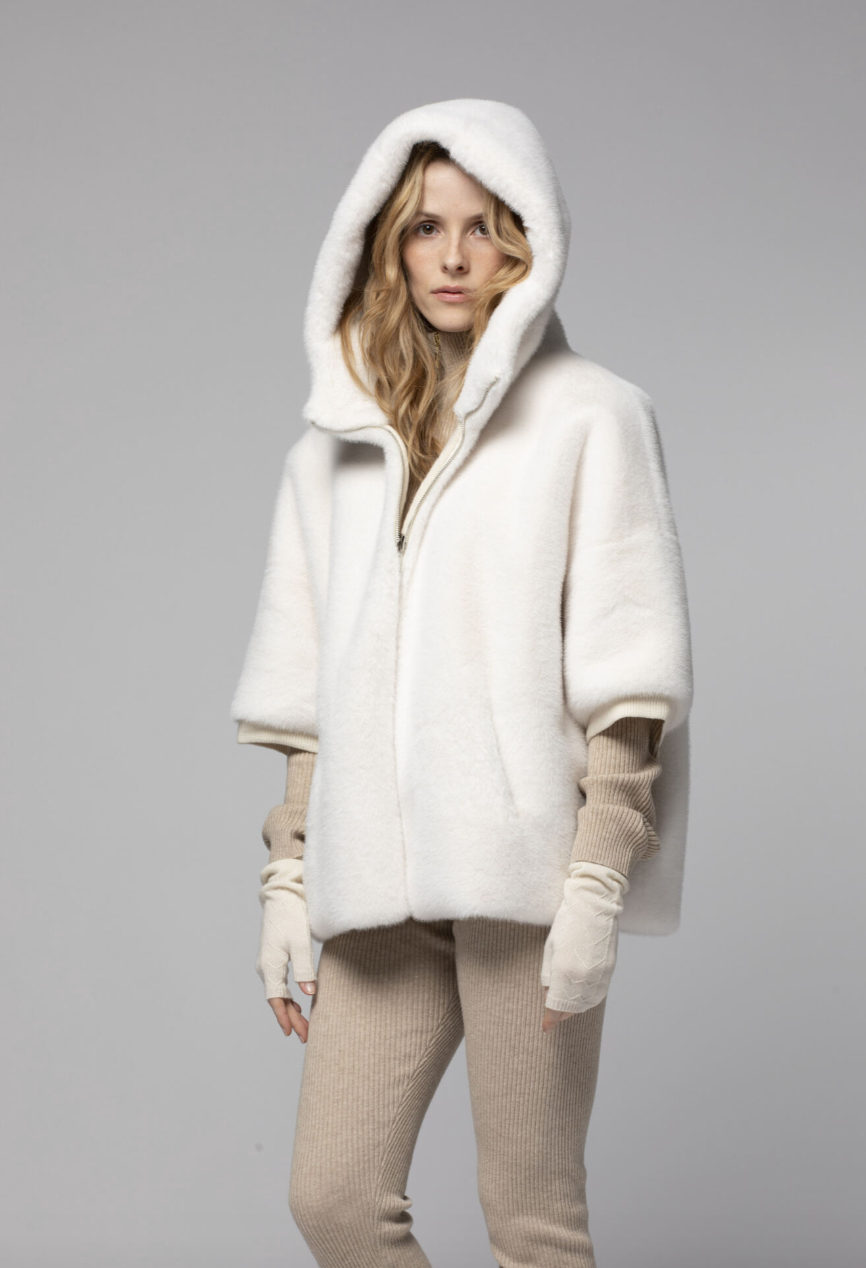 VESTE REVERSIBLE FAKE MINK - MAX&MOI