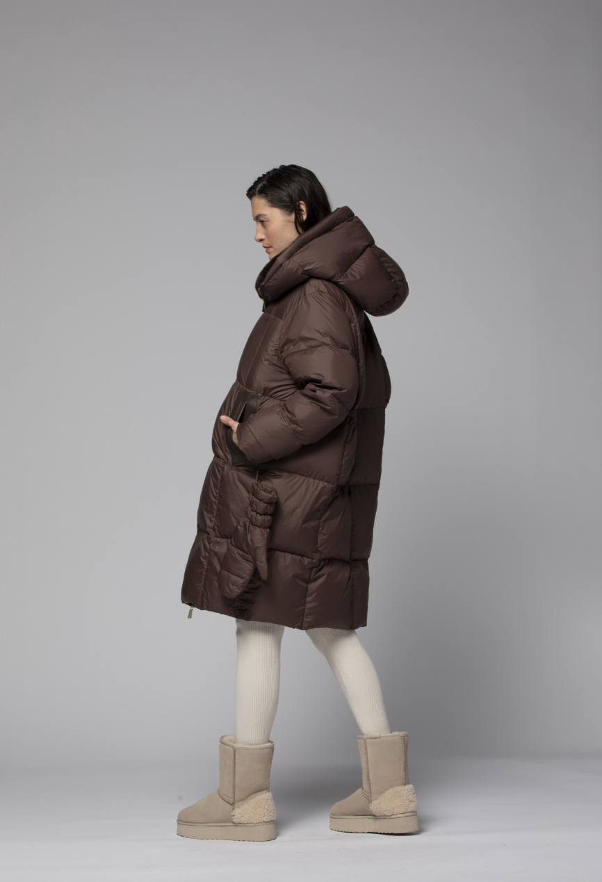 DOUDOUNE PLUME AVEC MOUFLE - MAX&MOI