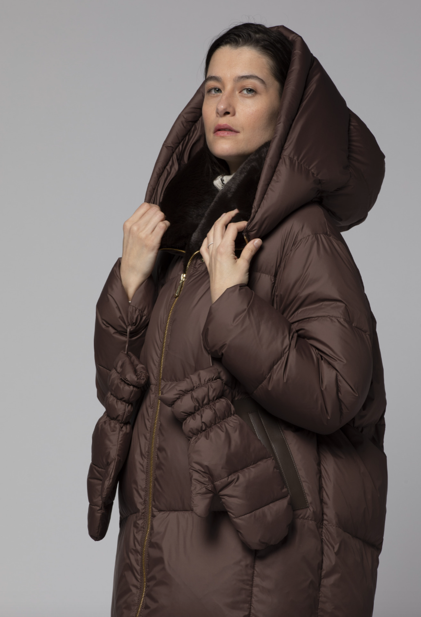 DOUDOUNE PLUME AVEC MOUFLE - MAX&MOI