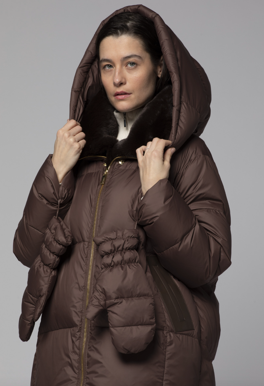 DOUDOUNE PLUME AVEC MOUFLE - MAX&MOI