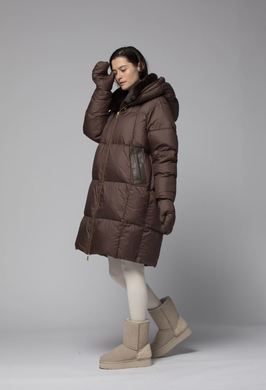 DOUDOUNE PLUME AVEC MOUFLE - MAX&MOI