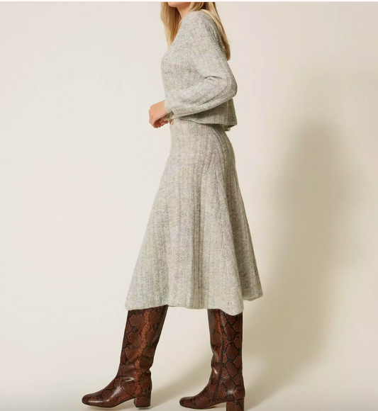 KNITTED SKIRT MELANGE - TWINSET